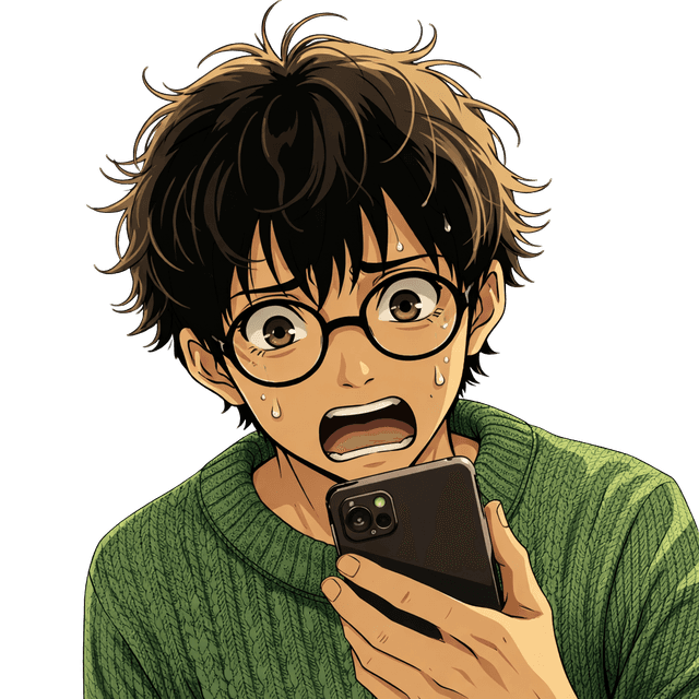 診断結果を見て驚く男性